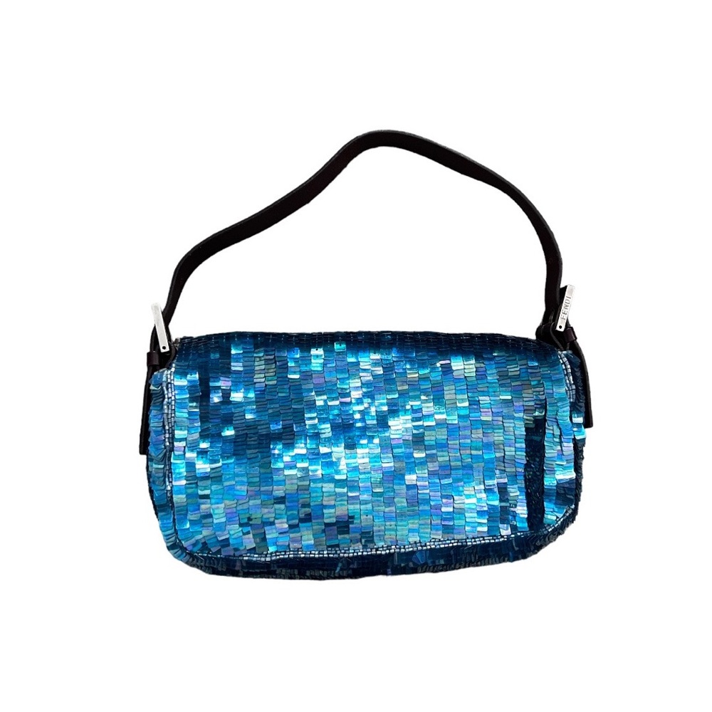 Very rare Vintage blue sequin baguette - Picture 2 of 5